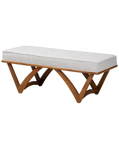 Baxton Studio Chenoa Japandi Boucle Bench