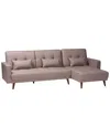 Baxton Studio Claire Contemporary Fabric Upholstered Convertible Sleeper Sofa