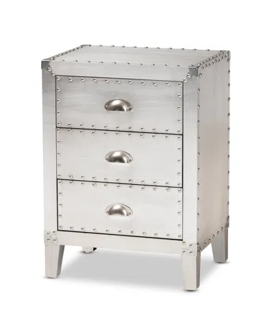 Baxton Studio Claude Nighstand In White