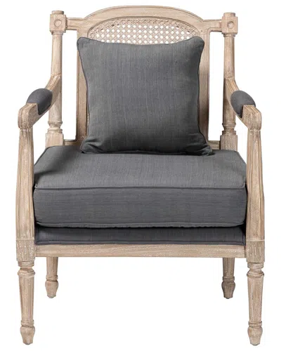 Baxton Studio Clemence French Provincial Mahogany Wood Armchair In Neutral