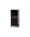 Baxton Studio Closeout!  Trenton Modern And Contemporary 45.25" Finished Wood 1-drawer Wine Storage C In Dark Brown