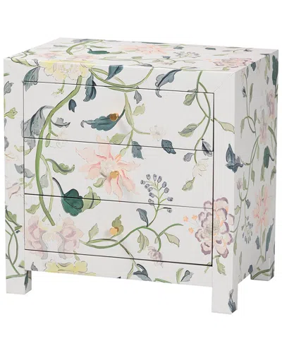 Baxton Studio Connery Floral End Table In Multi