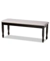 Baxton Studio Corey Modern And Contemporary Fabric Upholstered Dining Bench In Dark Brown