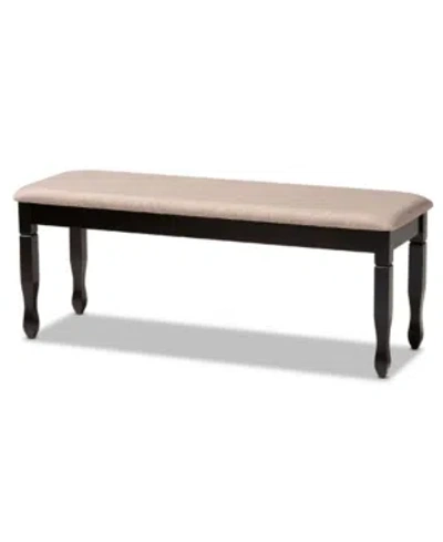 Baxton Studio Corey Modern And Contemporary Fabric Upholstered Dining Bench In Sand