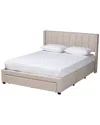 Baxton Studio Coronado Mid-century Modern 3-drawer Storage Platform Bed In Brown