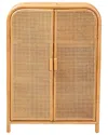 Baxton Studio Curacao Modern Bohemian Rattan 2-door Storage Cabinet