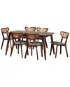 Baxton Studio Dannell Mid-century Modern 7pc Dining Set