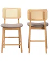Baxton Studio Dannon Mid-century Modern 2pc Counter Stool Set