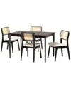 Baxton Studio Dannon Mid-century Modern 5pc Dining Set