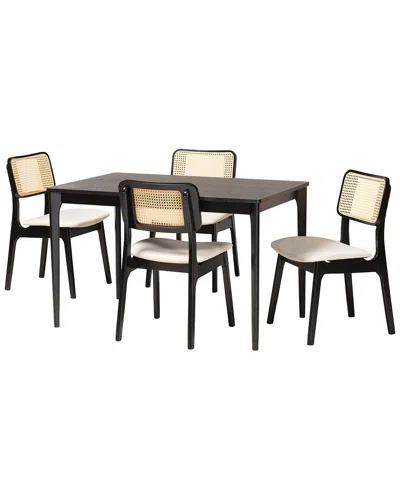 Baxton Studio Dannon Mid-century Modern 5pc Dining Set