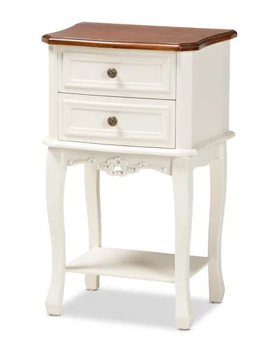 Baxton Studio Darla And Cherry 2-drawer Nightstand In Multi