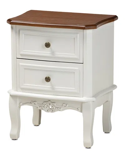 Baxton Studio Darlene And Cherry 2-drawer Nightstand