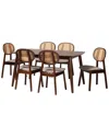 Baxton Studio Darrion Mid-century Modern 7pc Dining Set