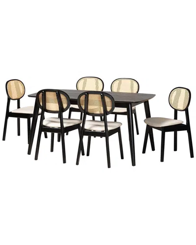 Baxton Studio Darrion Mid-century Modern 7pc Dining Set