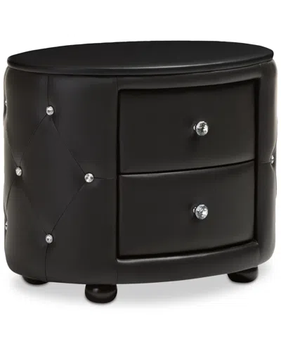Baxton Studio Davina Nightstand In Black