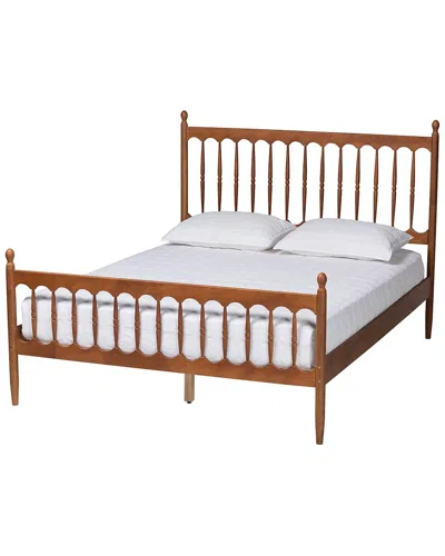 Baxton Studio Deance Retro-modern Wood Queen Size Platform Bed In Brown