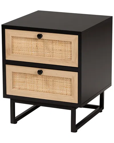Baxton Studio Declan 2-drawer Nightstand In Brown