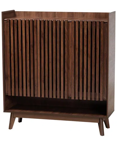 Baxton Studio Delaire Mid-century Modern Shoe Cabinet