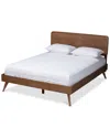 Baxton Studio Demeter King Size Platform Bed In Brown