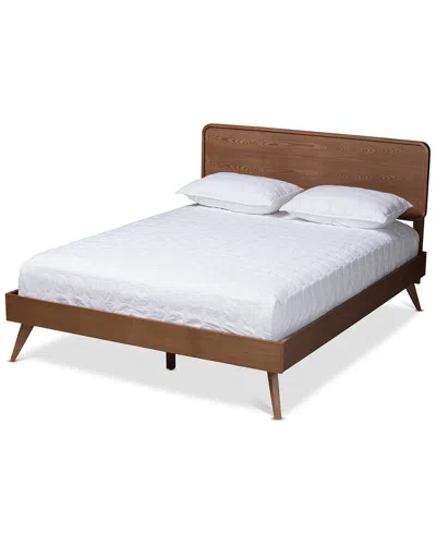 Baxton Studio Demeter King Size Platform Bed In Brown