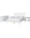 Baxton Studio Denita Spindle 4pc Bedroom Set In White