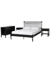 Baxton Studio Callison Spindle 4pc Bedroom Set In Black