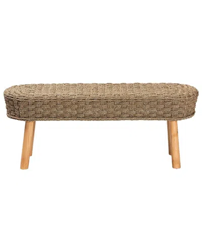 Baxton Studio Denver Modern Wood Accent Bench In Brown