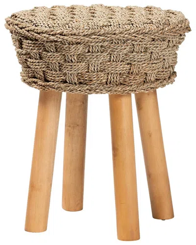 Baxton Studio Denver Modern Wood Stool