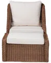 Baxton Studio Derris Bohemian Braided Rattan 2pc Arm Chair Set