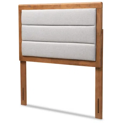 Baxton Studio Dexter Lt Gray Twin Size Headboard In Brown