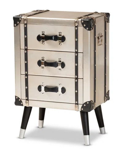 Baxton Studio Dilan 3-drawer Nightstand
