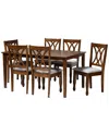Baxton Studio Augustine 7pc Dining Set In Brown