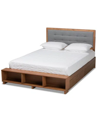Baxton Studio Dnu  Cosma 4-drawer King Platform Storage Bed In Grey