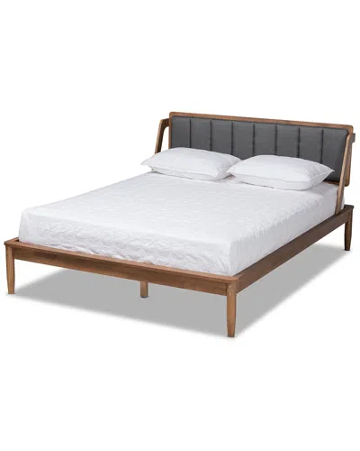 Baxton Studio Dnu  Helsa Queen Platform Bed In Grey