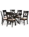 Baxton Studio Dnu  Jessie 7pc Dining Set In Sand