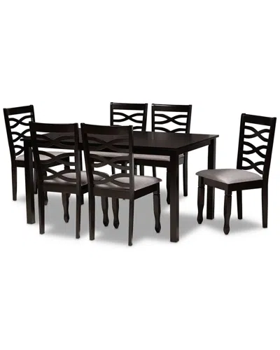Baxton Studio Dnu  Lanier 7pc Dining Set In Grey