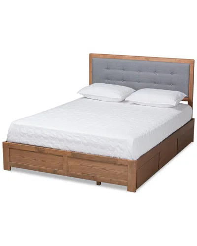 Baxton Studio Dnu  Lene King 3-drawer Platform Storage Bed In Brown