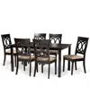 Baxton Studio Dnu  Lucie 7pc Dining Set In Sand