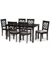 Baxton Studio Dnu  Mael 7pc Dining Set In Black