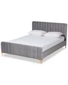 Baxton Studio Dnu  Nam1 Queen Platform Bed In Grey