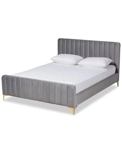 Baxton Studio Dnu  Nam1 Queen Platform Bed In Grey