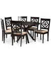 Baxton Studio Dnu  Sadie 7pc Dining Set In Sand