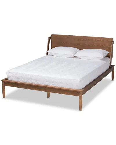 Baxton Studio Dnu  Sadler King Platform Bed In Brown