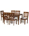 Baxton Studio Verner 7pc Dining Set In Brown