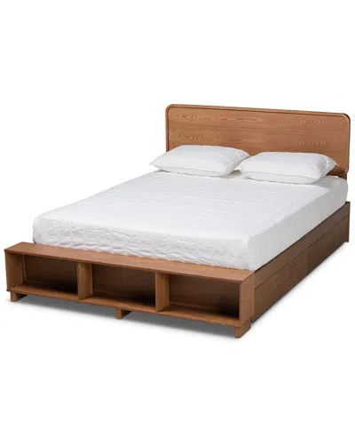 Baxton Studio Dnu  Vita 4-drawer Queen Platform Storage Bed In Brown