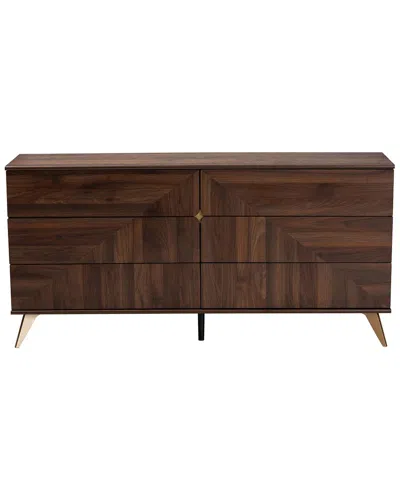 Baxton Studio Dnu Unprofit  Graceland Mid-century Modern Transitional 6-drawer