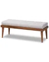 Baxton Studio Linus Bench In White