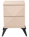 Baxton Studio Draper Mid-century Modern Wood 2-drawer Nightstand