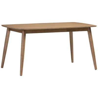 Baxton Studio Edna 58 1/2" Wide Oak Light Brown Dining Table