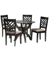 Baxton Studio Bailey Modern Wood 5pc Dining Set